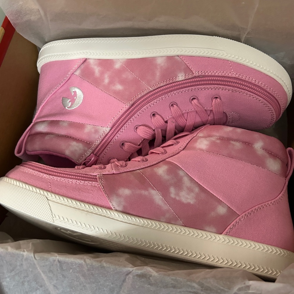 Kids BILLY Street Sneakers, Pink Tie Dye, Size 7- Brand New In Box